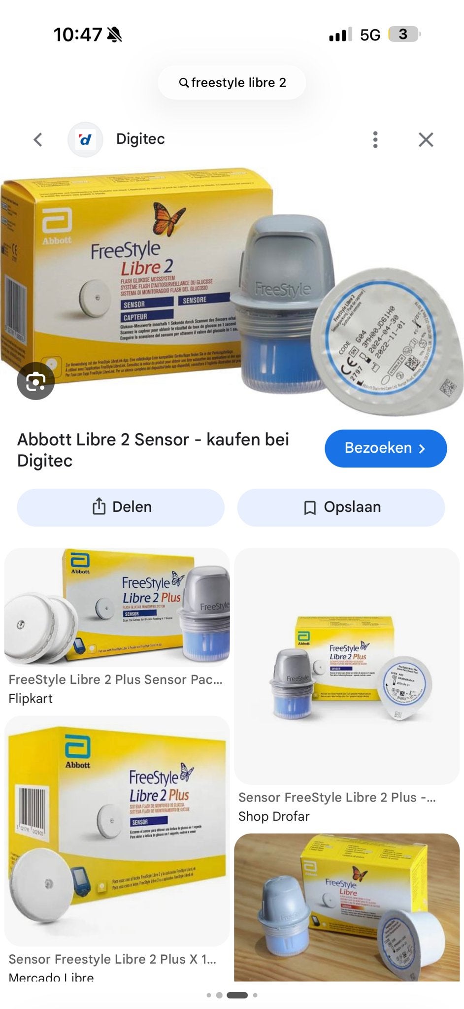 Abbott FreeStyle Libre 2 Sensor -  7 stuks, Ophalen of Verzenden, Zo goed als nieuw, Overige typen