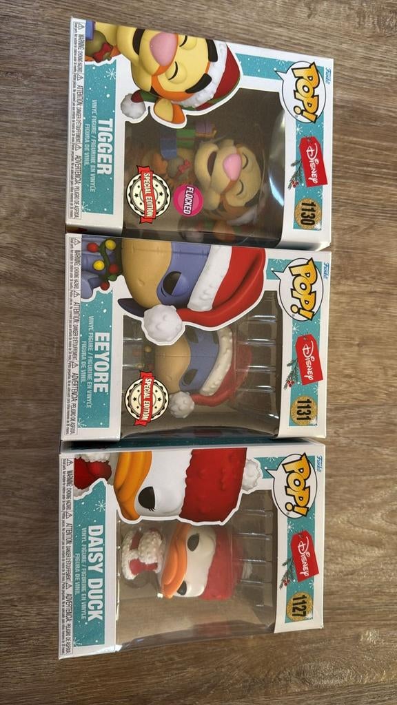 Funko Pop! Disney Kerst Set: Knorretje, Iejoor, Katrien Duck, Verzamelen, Poppetjes en Figuurtjes, Ophalen of Verzenden, Zo goed als nieuw