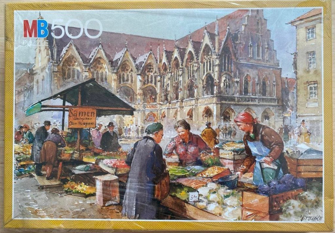 MB Aquarellen Puzzel Altstadtrathaus Braunsweig, Ophalen of Verzenden, Minder dan 500 stukjes, Nieuw, Legpuzzel