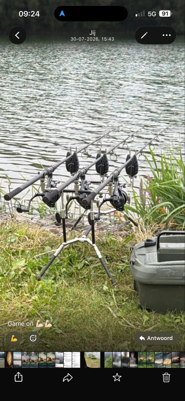 Summit tackle colloseum rodpod rvs met cobalt black te koop, Ophalen, Nieuw, Overige typen