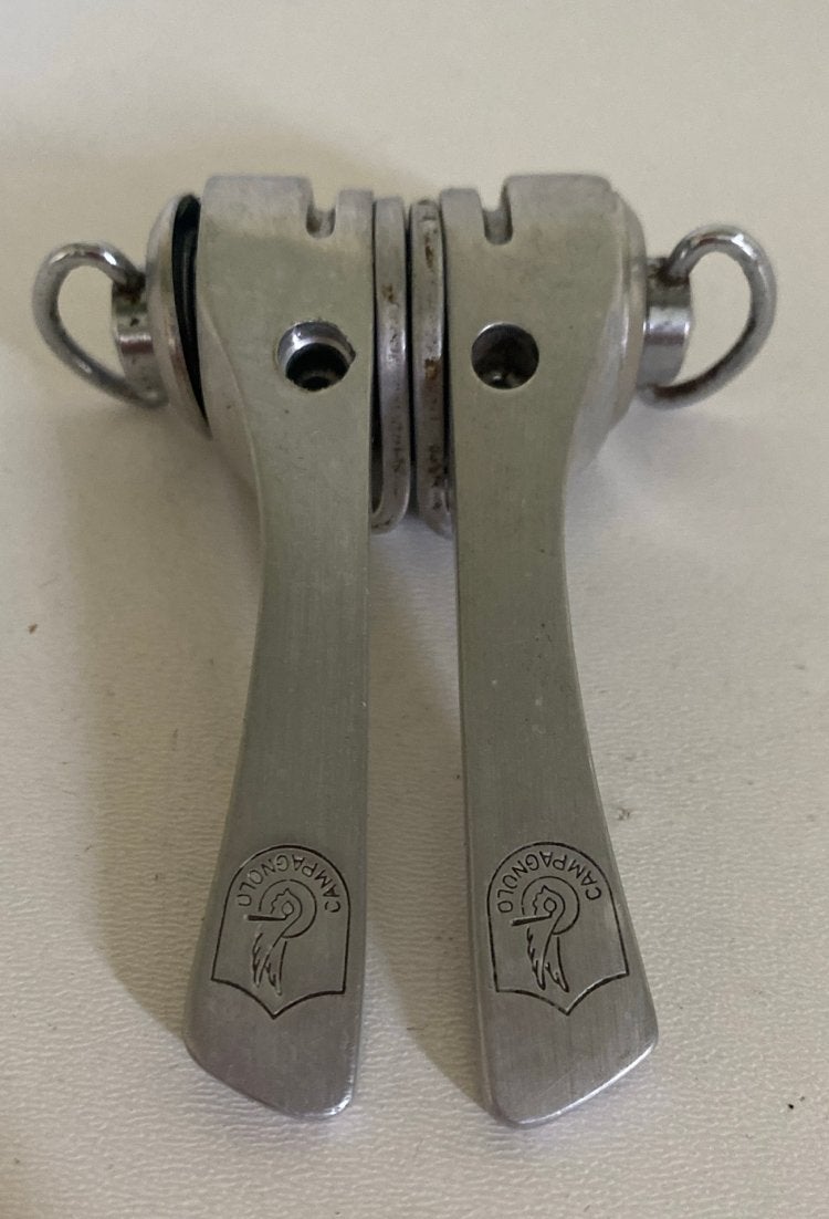 Campagnolo C Record Shifters - Vintage, Gebruikt, Ophalen of Verzenden, Derailleur of Ketting, Aluminium