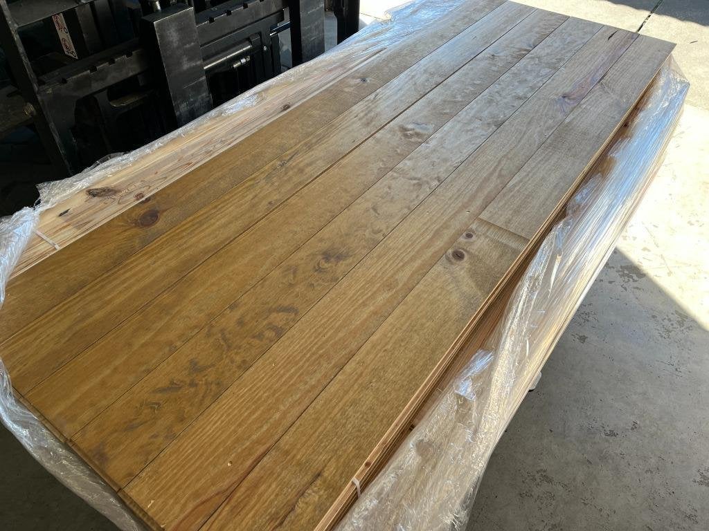 Verouderde grenen planken 20 x 170 Praline geolied , vloer, Ophalen of Verzenden, Nieuw, 75 m² of meer, Parket