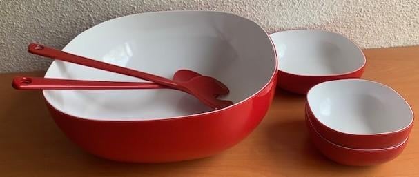 Mepal Rosti Synthesis: salade-set in luna-rood, Lochem, Overige typen, Kunststof, Ophalen of Verzenden