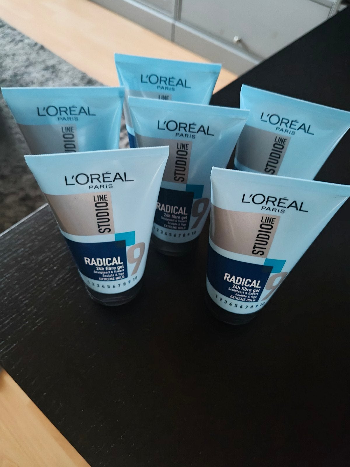 L'Oréal 6 stuks Paris Studio Line Radical 9 Haargel - Extrem, Ophalen of Verzenden, Nieuw, Gel, Wax, Haarlak of Mousse