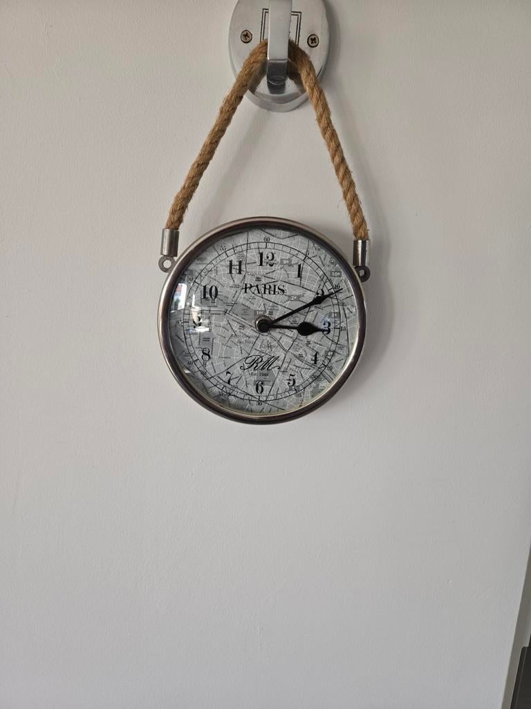 Riviera maison paris klok, Huis en Inrichting, Woonaccessoires | Klokken, Ophalen of Verzenden, Wandklok