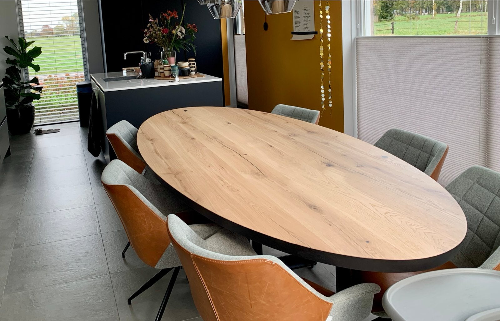 Table du Sud ovale eettafel, 280x120cm, Huis en Inrichting, Tafels | Eettafels, Ophalen, 100 tot 150 cm, Eikenhout, 200 cm of meer