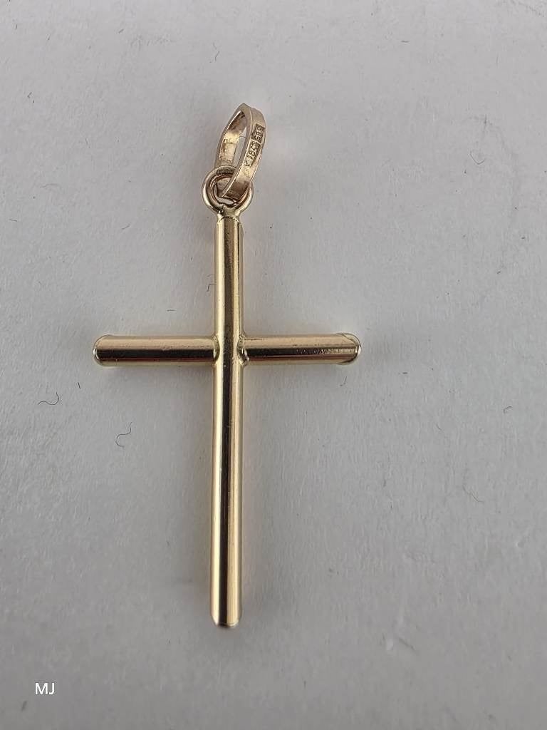 Gouden hanger kruisje                                    G83, Gebruikt, ., Ophalen of Verzenden, .