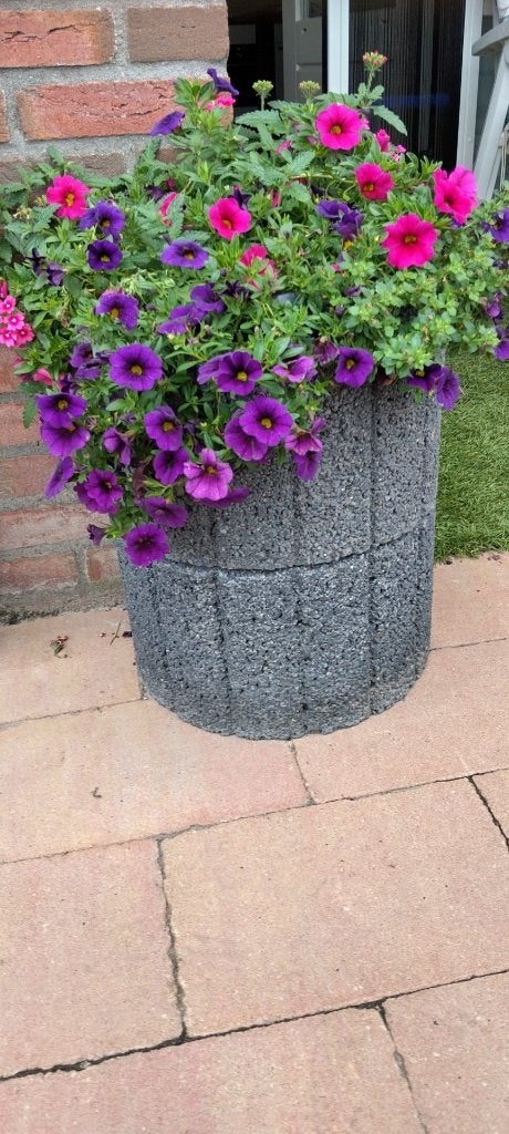 bloembakken beton  9 stuks, Tuin en Terras, Bloembakken en Plantenbakken, Minder dan 30 cm, Minder dan 60 cm, Ophalen of Verzenden