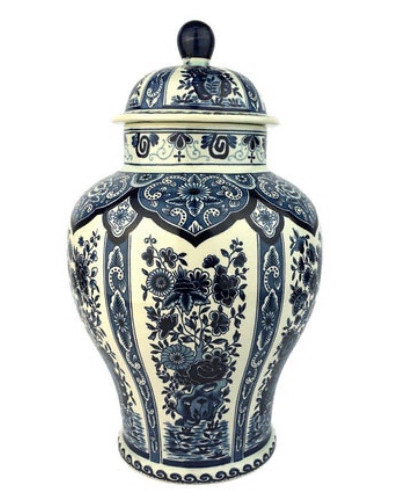 Grote Delftse Boch Royal Sphinx pot urn XL 36cm delfts-blauw, Ophalen of Verzenden