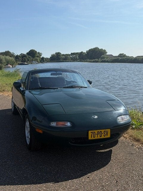 Mazda MX-5 NA (Miata) 1.8i, 121.500 km, British Racing Green, Auto's, Zwart, 4 cilinders, Cabriolet, 1840 cc