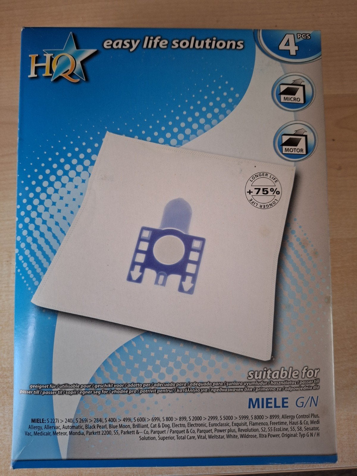 HQ Stofzuigerzakken voor Miele G/N - 4 stuks, Stofzak, Nieuw, Ophalen of Verzenden, Sledestofzuiger