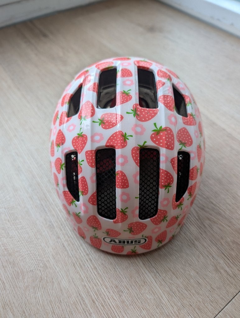 Abus kinder fietshelm 45-50 cm, Fietsen en Brommers, S, Gebruikt, Ophalen of Verzenden, Meisje