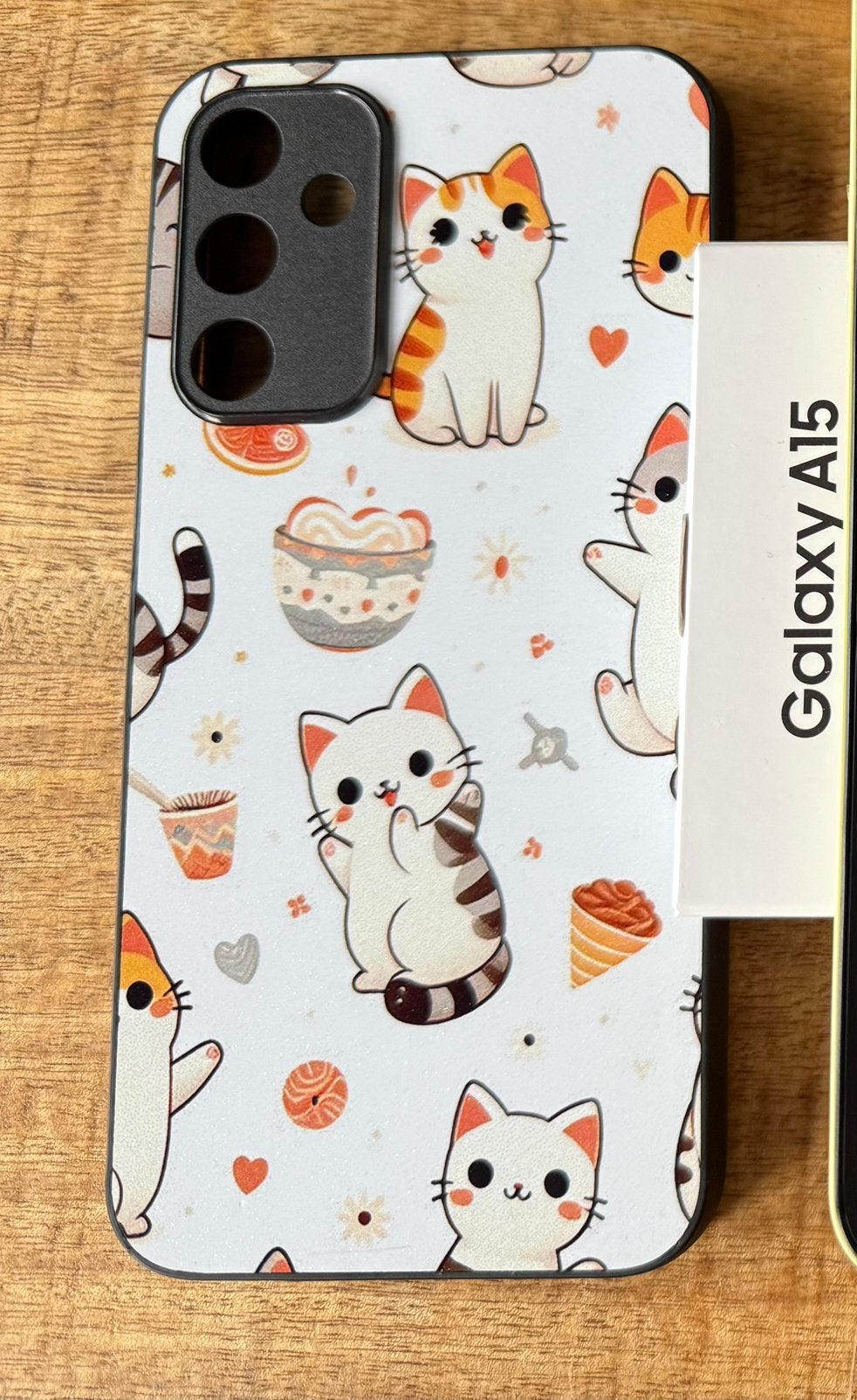 Schattig Samsung Galaxy A15 hoesje katten, Ophalen of Verzenden, Zo goed als nieuw, Overige modellen, Hoesje of Tasje