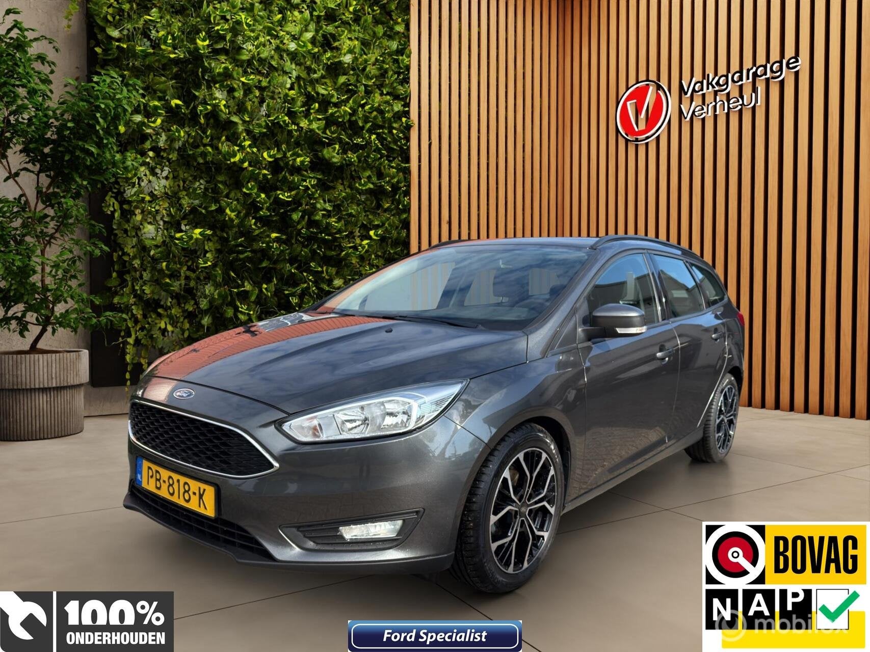 Ford Focus Wagon 1.0 Trend 101Pk ✅Nap ✅Boekjes ✅Trekha, Auto's, Dealer onderhouden, 101 pk, Gebruikt, Euro 6