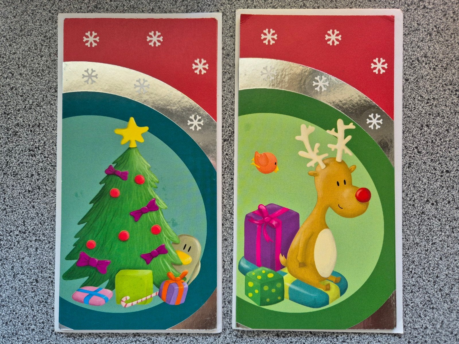 2x kerst wenskaarten, Ophalen of Verzenden