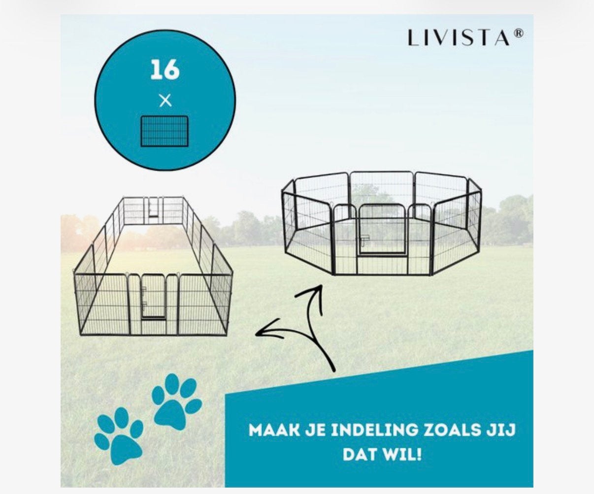 Livista puppyren, Ophalen, 110 cm of meer, Minder dan 65 cm, Hondenhok