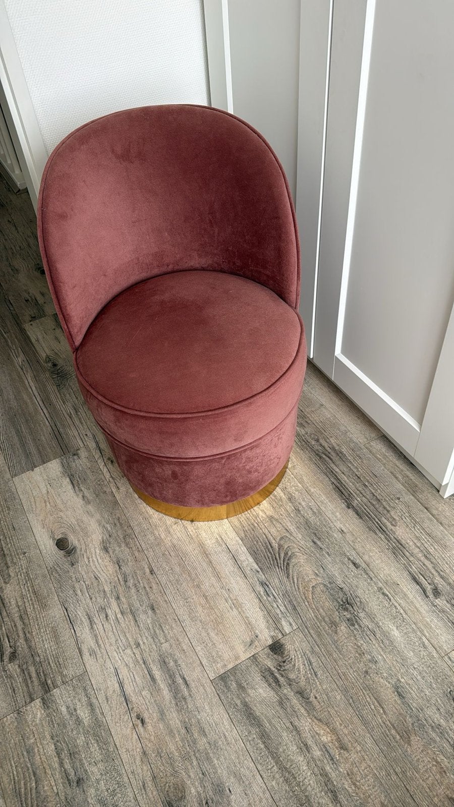 Fauteuil Willemijn roze velvet, Ophalen, Minder dan 75 cm, Nieuw, Stof