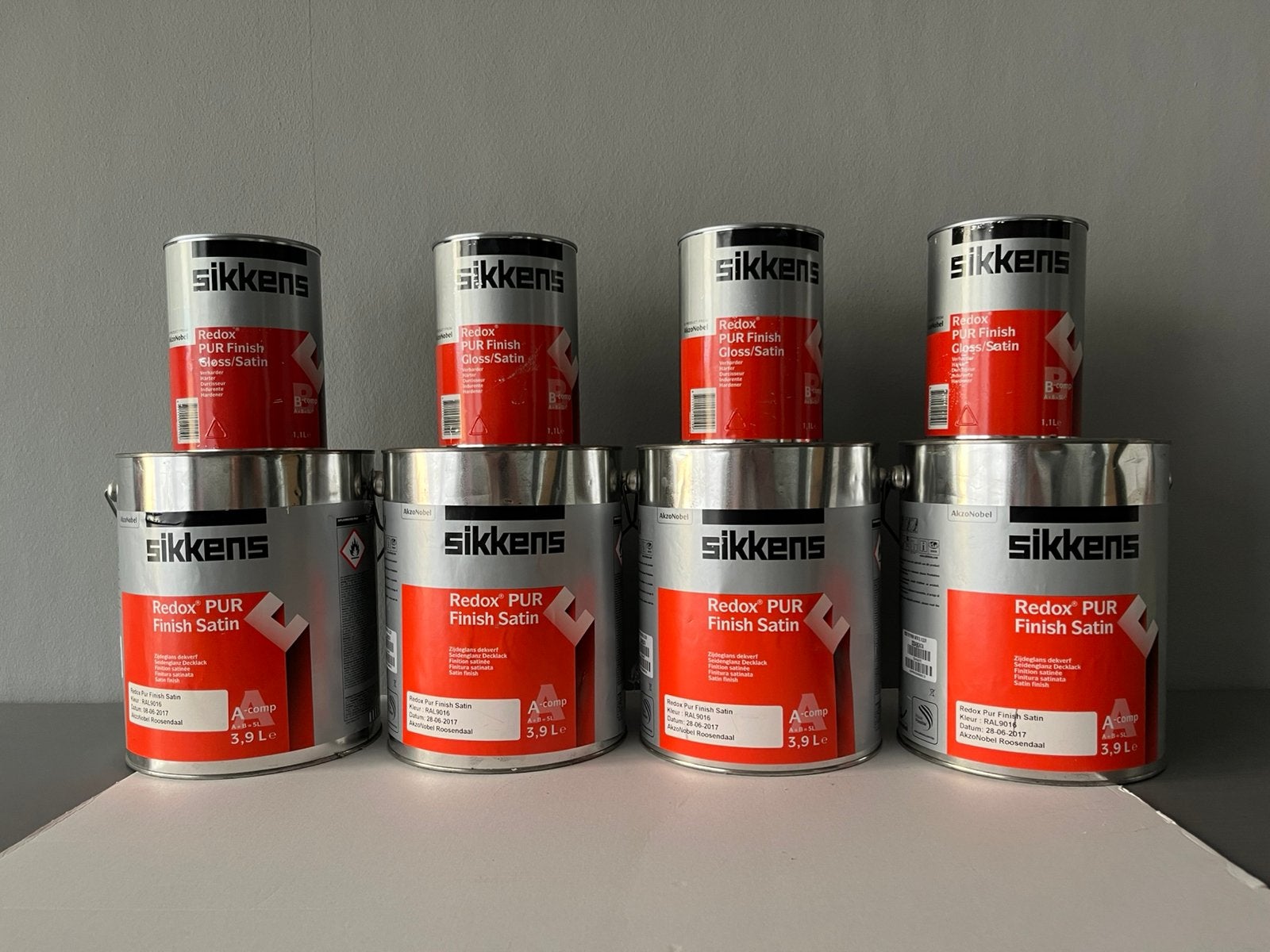 SIKKENS Redox Pur Satin twee componenten verf RAL9016 - 15l, Ophalen of Verzenden, Nieuw