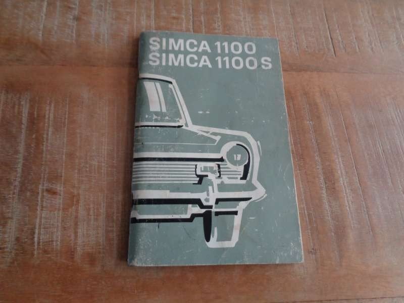 Simca 1100 - 1100 S - Handleiding Instructieboek Nederlands, Auto diversen, Verzenden
