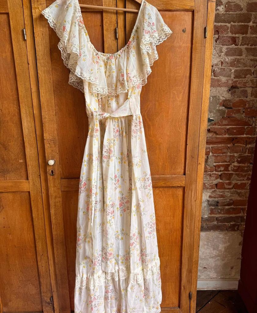 Vintage 70s dress, Overige kleuren, Ophalen of Verzenden, Zo goed als nieuw, Maat 34 (XS) of kleiner