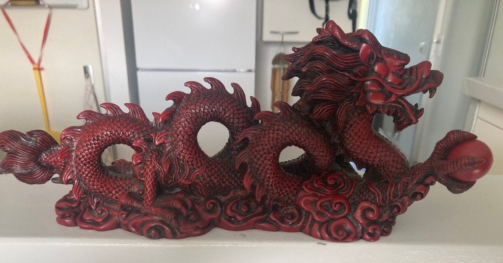 feng shui mooie Chinese draak beeld poly resin, Ophalen, Azië, Overige materialen, Beeld