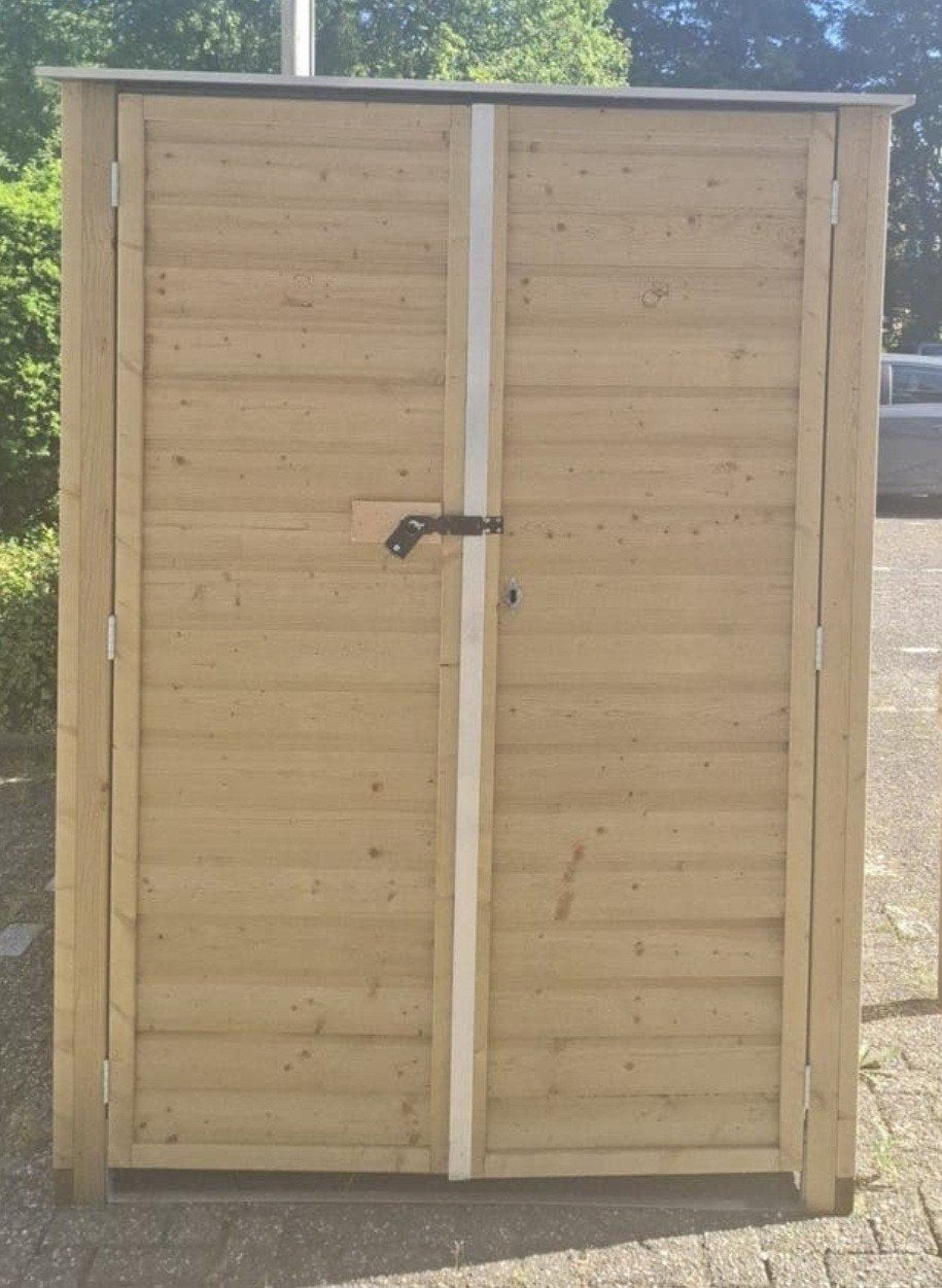 Multifunctionele Berging Hout 150x270x214 cm, Ophalen, Zo goed als nieuw, Hout, Fietsenberging