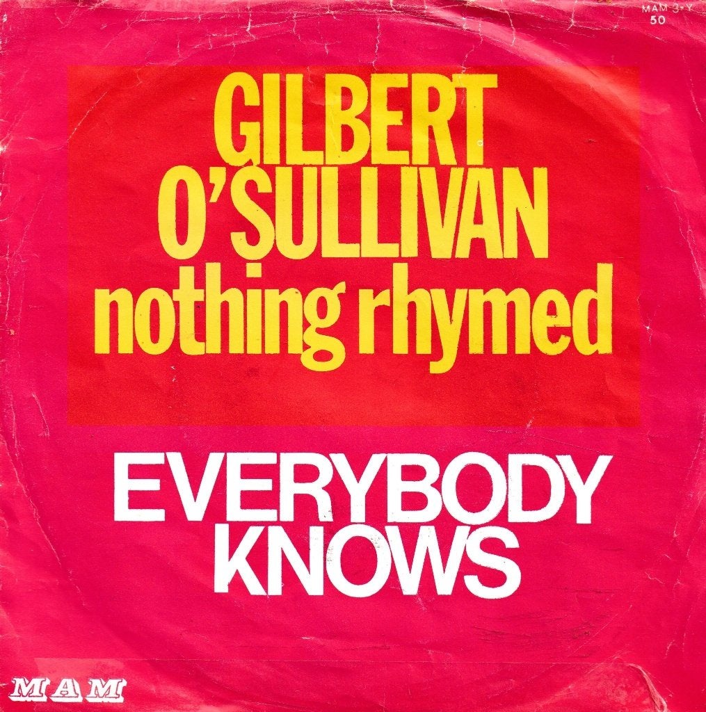 Gilbert O' Sullivan - Nothing rhymed, Ophalen of Verzenden, Gebruikt, 7 inch, Pop