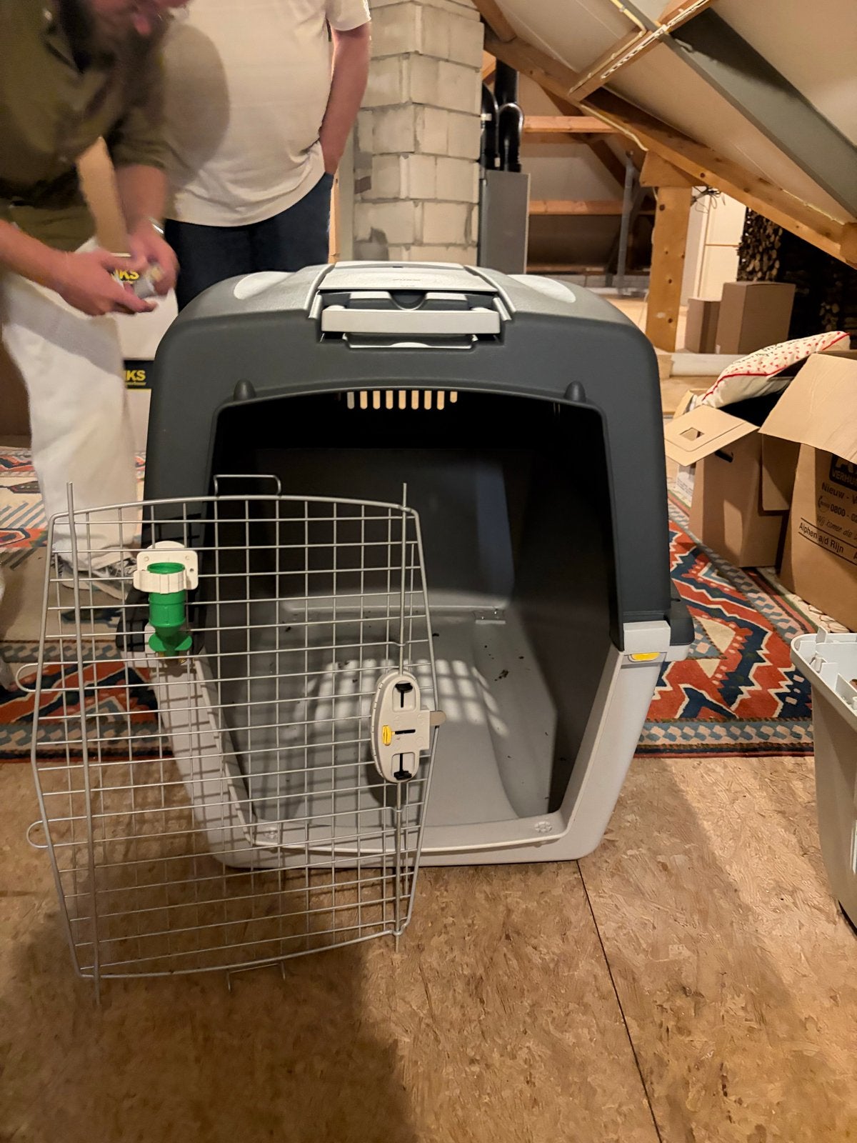 2x Transport box, honden reisbench voor M en XL honden, Dieren en Toebehoren, Ophalen, Zo goed als nieuw