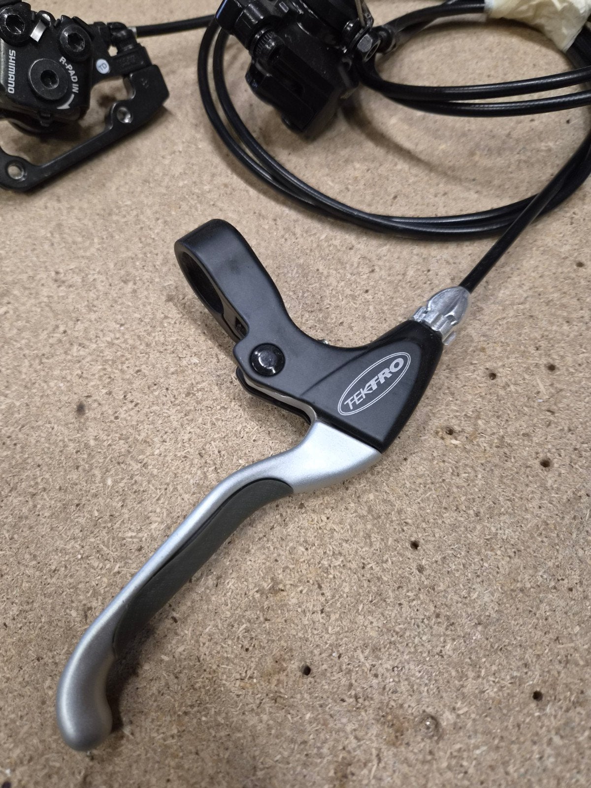 Shimano Tektro mechanische schijfremmen set, Remmen, Gebruikt, Elektrische fiets, Ophalen of Verzenden