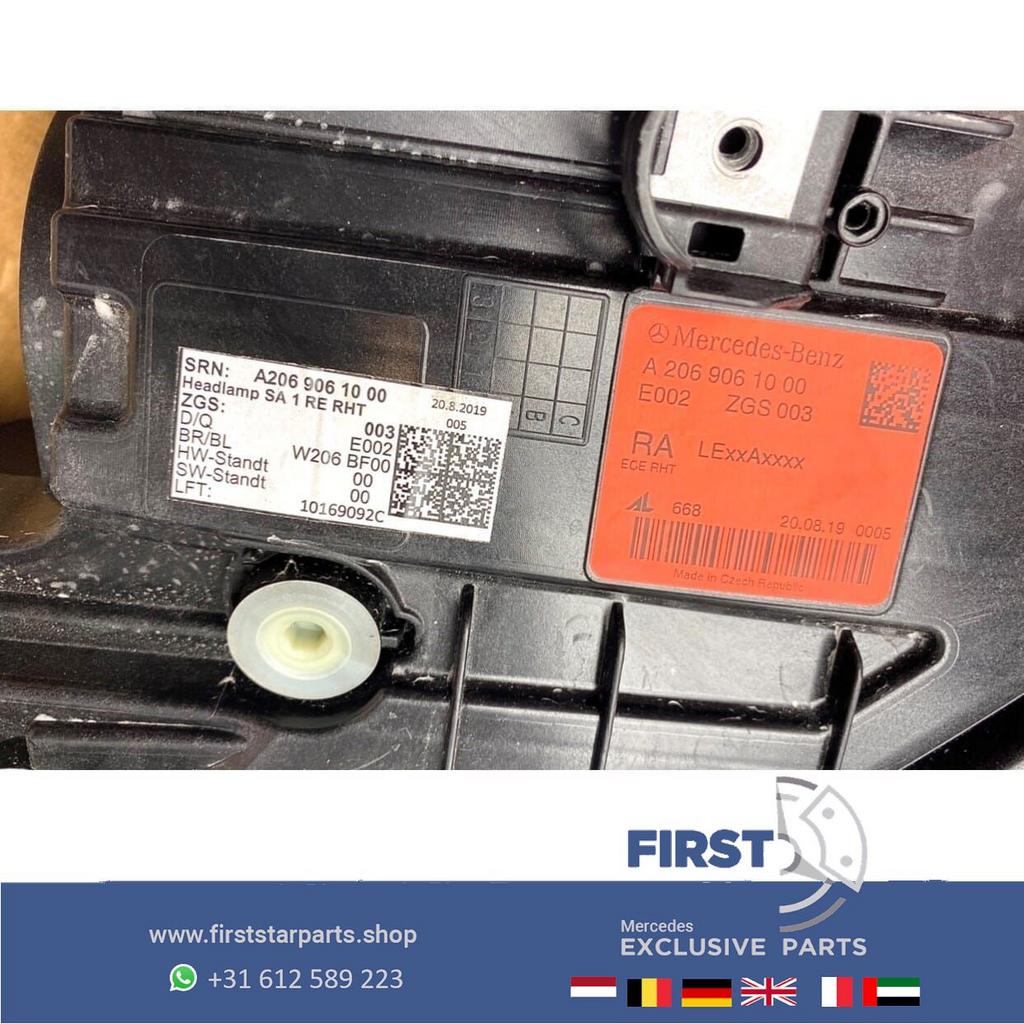 W206 C206 A206 S206 C klasse LED KOPLAMP RECHTS COMPLEET MET, Gebruikt, -, Ophalen of Verzenden, -