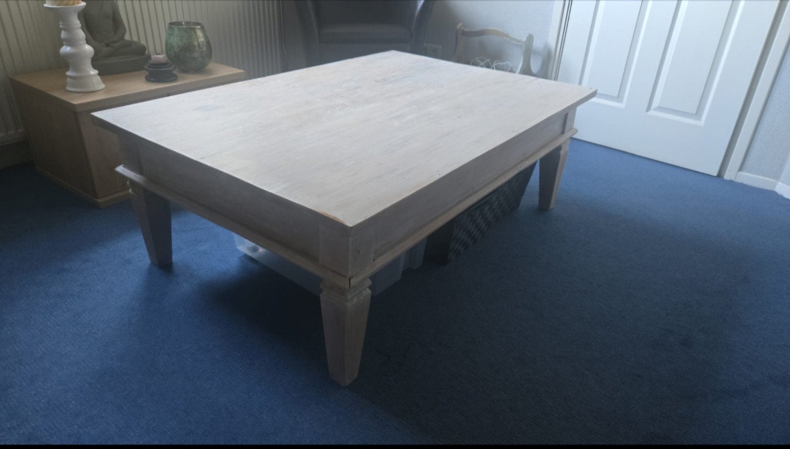 Mooie grenen salontafel - 130x90x47 cm, Huis en Inrichting, Tafels | Salontafels, Ophalen, Gebruikt, 100 tot 150 cm, 50 tot 100 cm