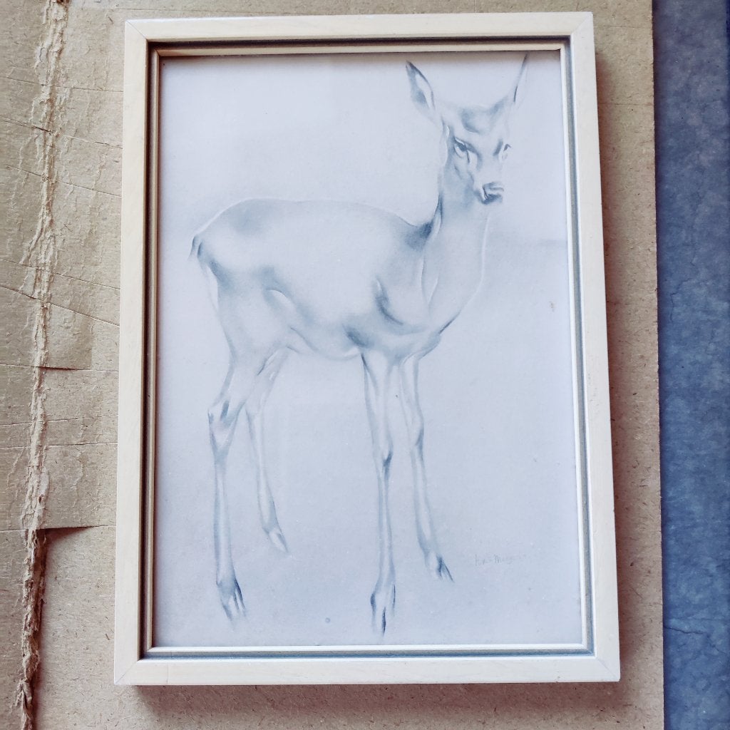 Het Hertje van Han van Meegeren, Antiek en Kunst, Realistisch, Ophalen of Verzenden, Tekening, Papier