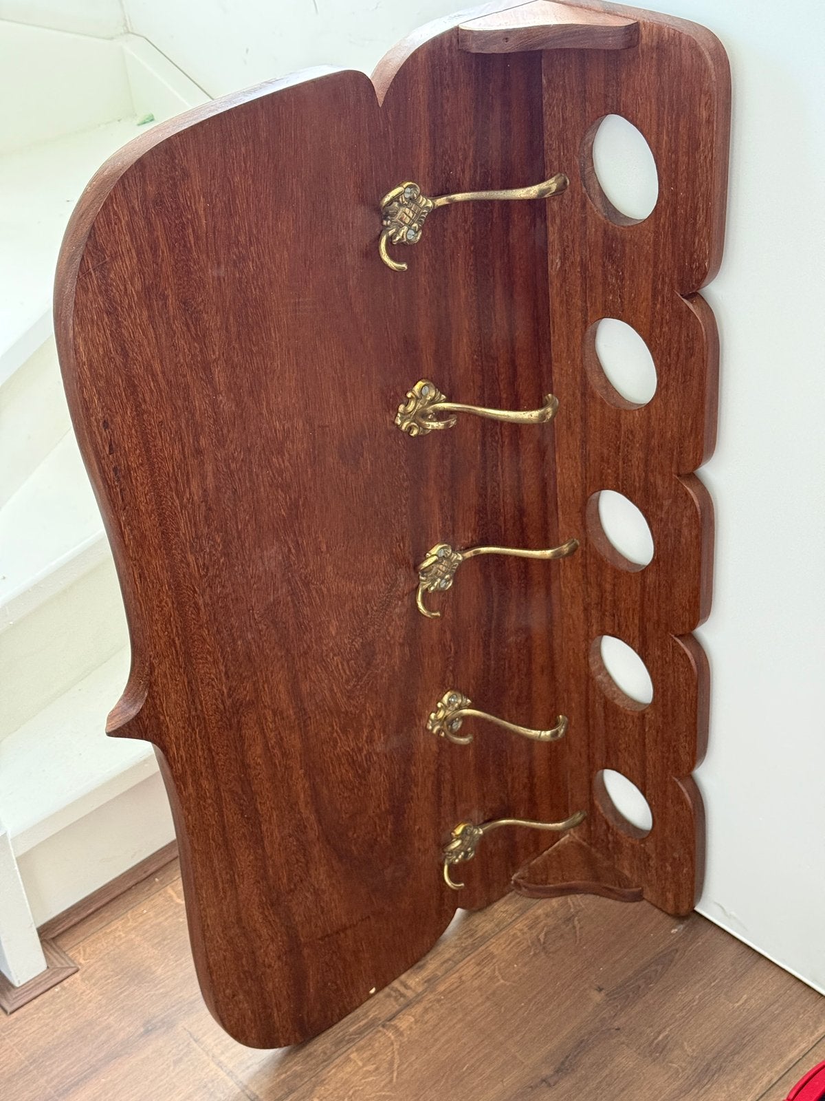 hangende houten kapstok, Huis en Inrichting, Woonaccessoires | Kapstokken, Gebruikt, Minder dan 100 cm, Hout, Ophalen