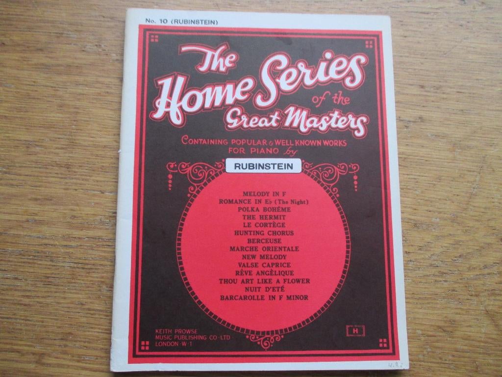 Rubinstein in :The home series of the great masters - piano, Gebruikt, Klassiek, Ophalen of Verzenden, Artiest of Componist