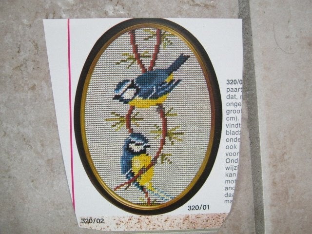 Borduurpatroon  Vogels Meesjes op tak nr 2805 do, Verzenden, Nieuw, Handborduren, Patroon