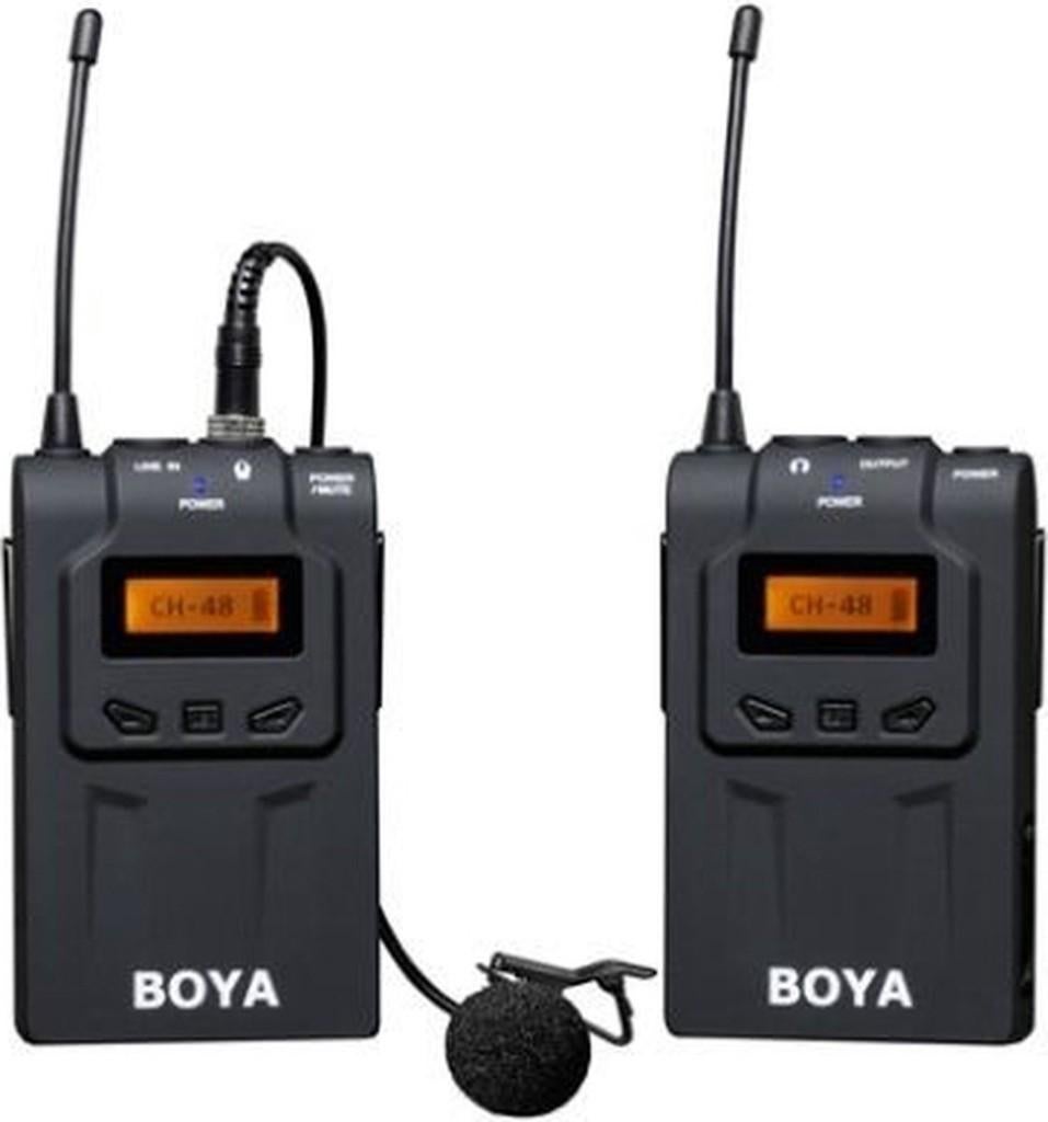 Boya UHF Lavalier Microfoon Draadloos BY-WM6, Ophalen of Verzenden, Zo goed als nieuw, Overige typen, Draadloos