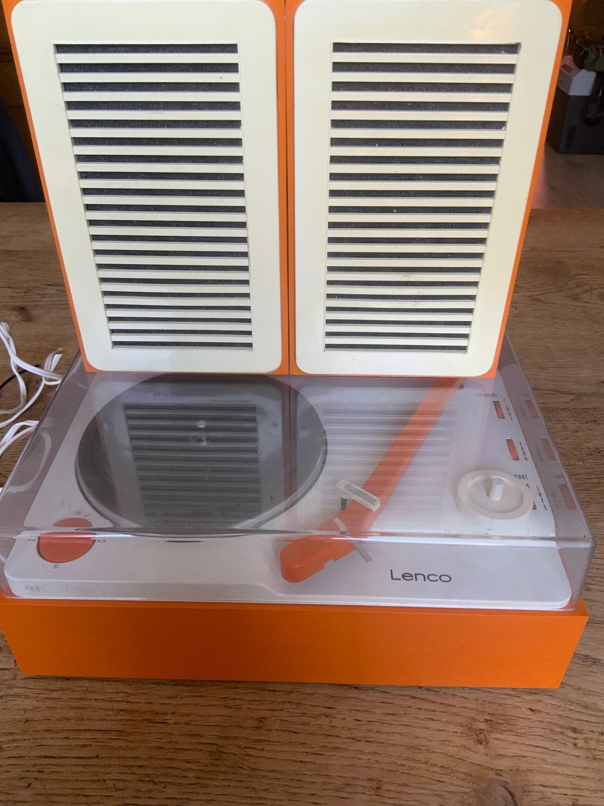 Space Age Oranje Lenco 811 V Pop Stereo platenspeler, Audio, Tv en Foto, Platenspelers, Verzenden, Zo goed als nieuw, Overige merken