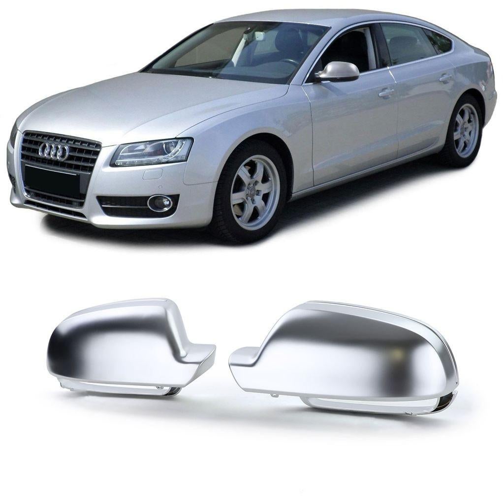 Spiegel Kap Kappen Zilver Rvs Mat Voor Audi A3 8P A4 8K A5 8, Verzenden, Automotive Parts, A.parts@hotmail.nl, Trasmolenlaan 12 3447 GZ Woerden