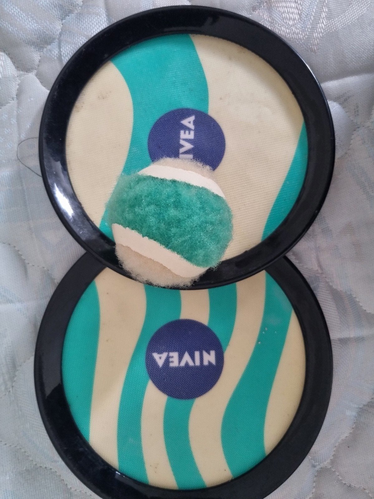 NIVEA Klittenband Strandspel met Tennisbal, Ophalen of Verzenden, Gebruikt