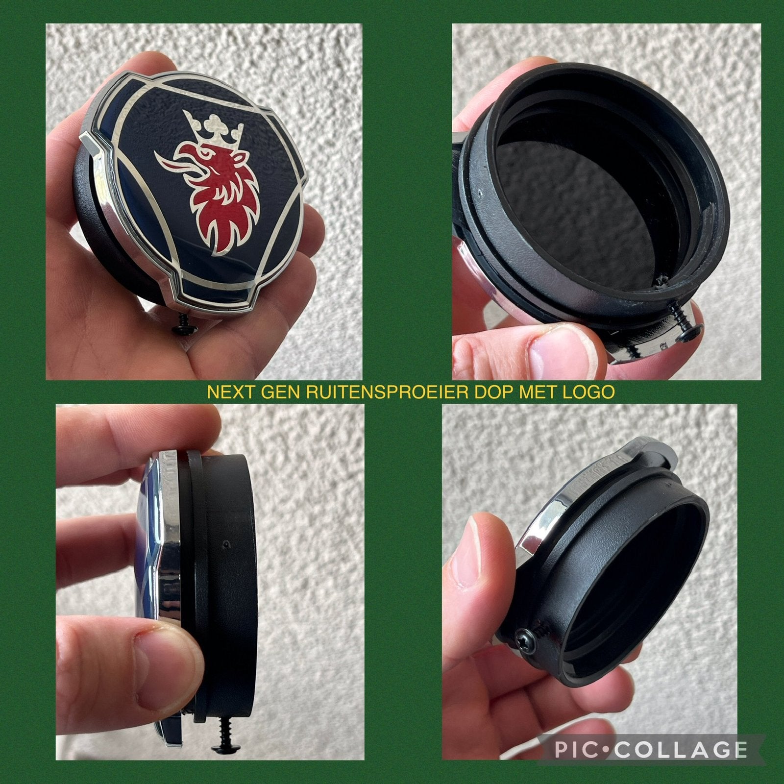 Scania ruitensproeier doppen met logo/embleem, Auto-onderdelen, Vrachtwagen-onderdelen, Ophalen of Verzenden, Nieuw, Scania