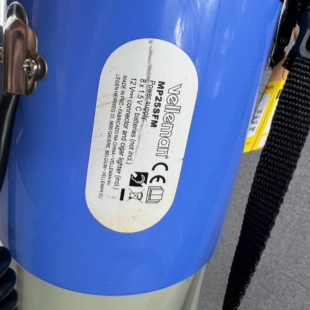 Megaphone Velleman MP25SFM met accu | in tas | 412048, Muziek en Instrumenten, Ophalen of Verzenden, Gebruikt, Overige typen, Draadloos