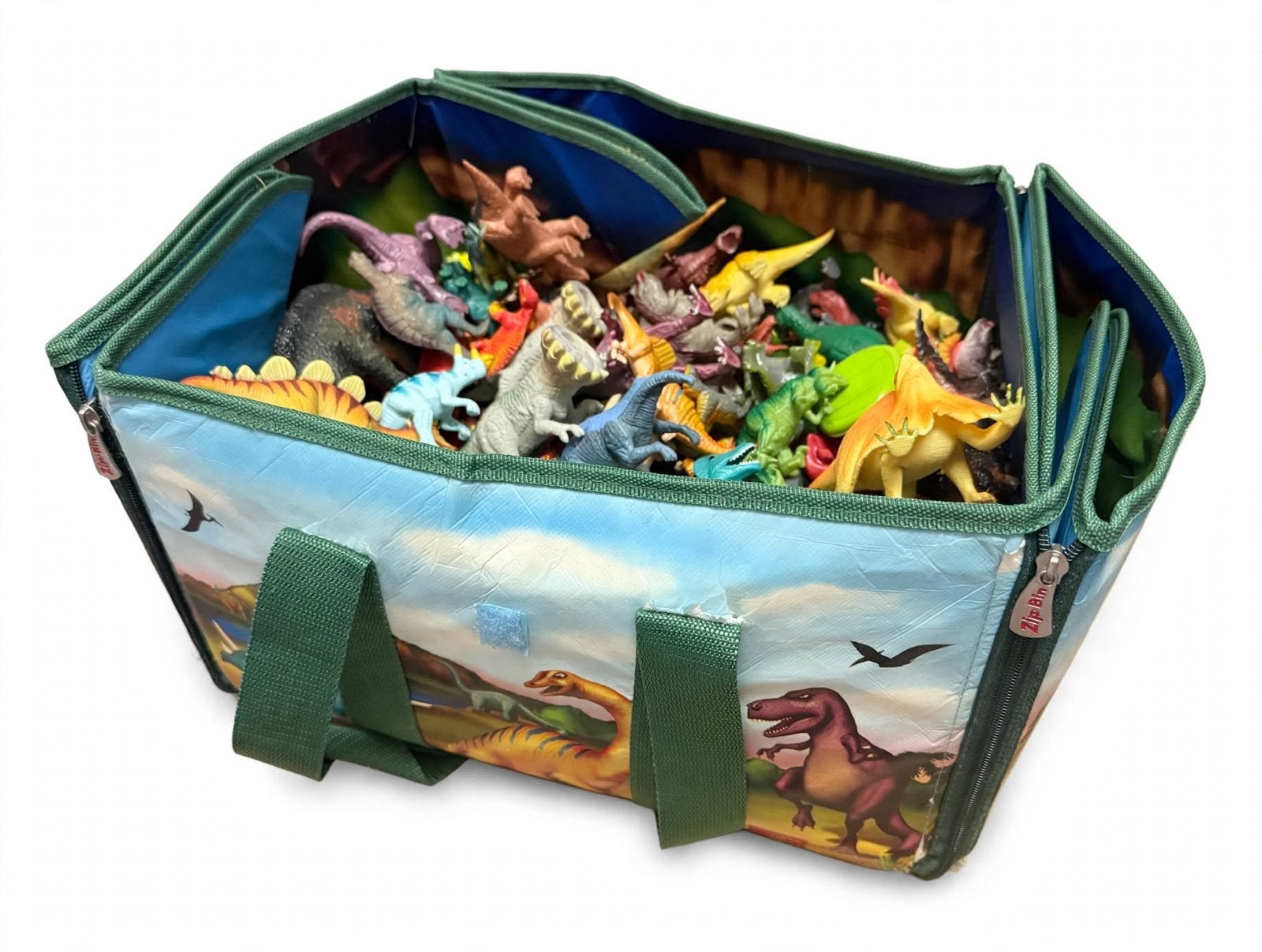 Dino's in zip-bin opbergbox, Ophalen of Verzenden, Zo goed als nieuw