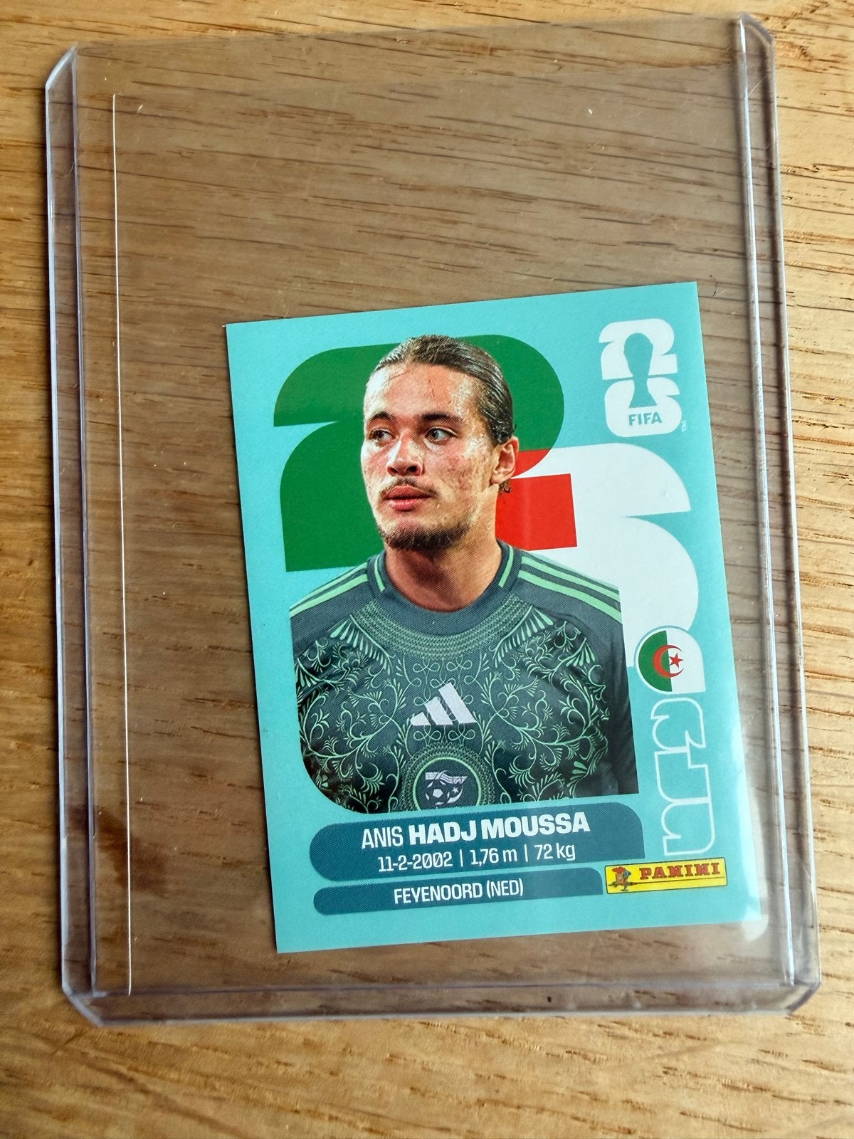 Anis Hadj Moussa , ALGERIJE Panini FIFA sticker 2026, Tickets en Kaartjes, Losse kaart, Eén persoon