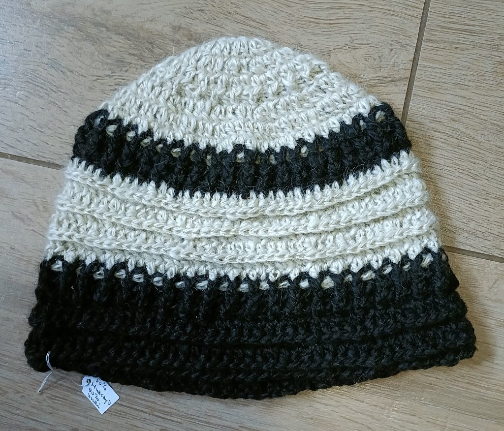 100% ALPACA wollen gehaakte muts. SURI en huacaya. 54 cm, Maat 38/40 (M), Nieuw, Ophalen of Verzenden, Artesanal