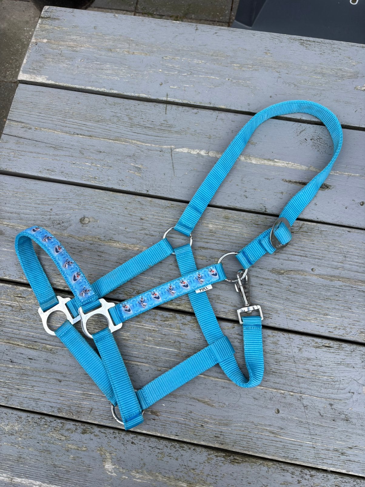 Olaf frozen halster blauw paard full, Dieren en Toebehoren, Ophalen of Verzenden, Zo goed als nieuw, Blauw, Halster