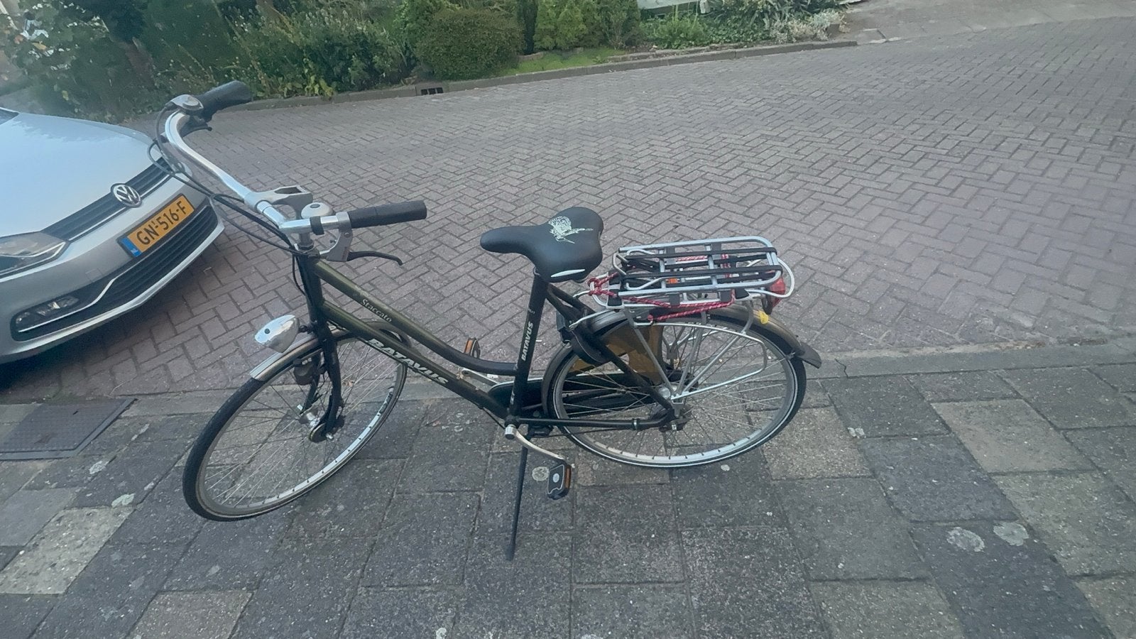 Batavus Staccato damesfiets met lage instap, Ophalen, Terugtraprem, Batavus, 53 tot 56 cm