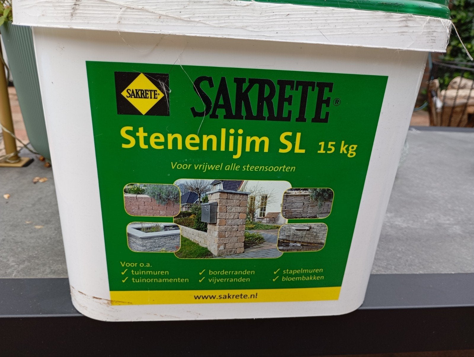 Sakrete Stenenlijm SL 15 kg - Voor alle steensoorten, Overige materialen, Wandtegels, Nieuw, Minder dan 20 cm