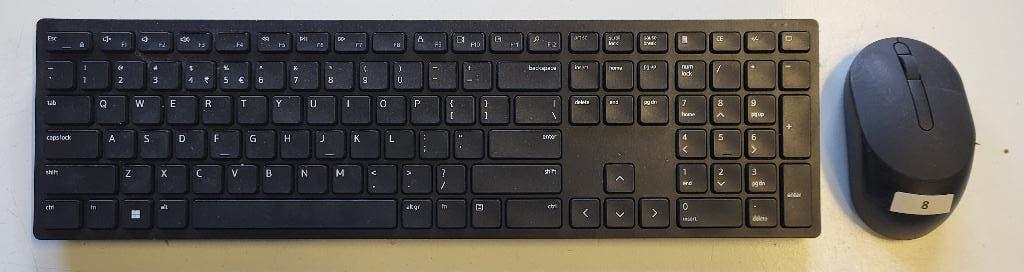 Toetsenbord + muis Dell draadloos Qwerty zwart, Gebruikt, Ophalen of Verzenden, Draadloos, Dell