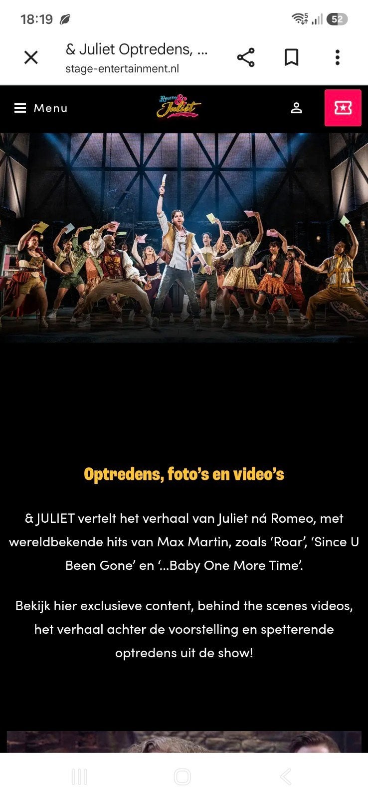 Romeo & Juliet musical 31 oktober, Twee personen, Oktober