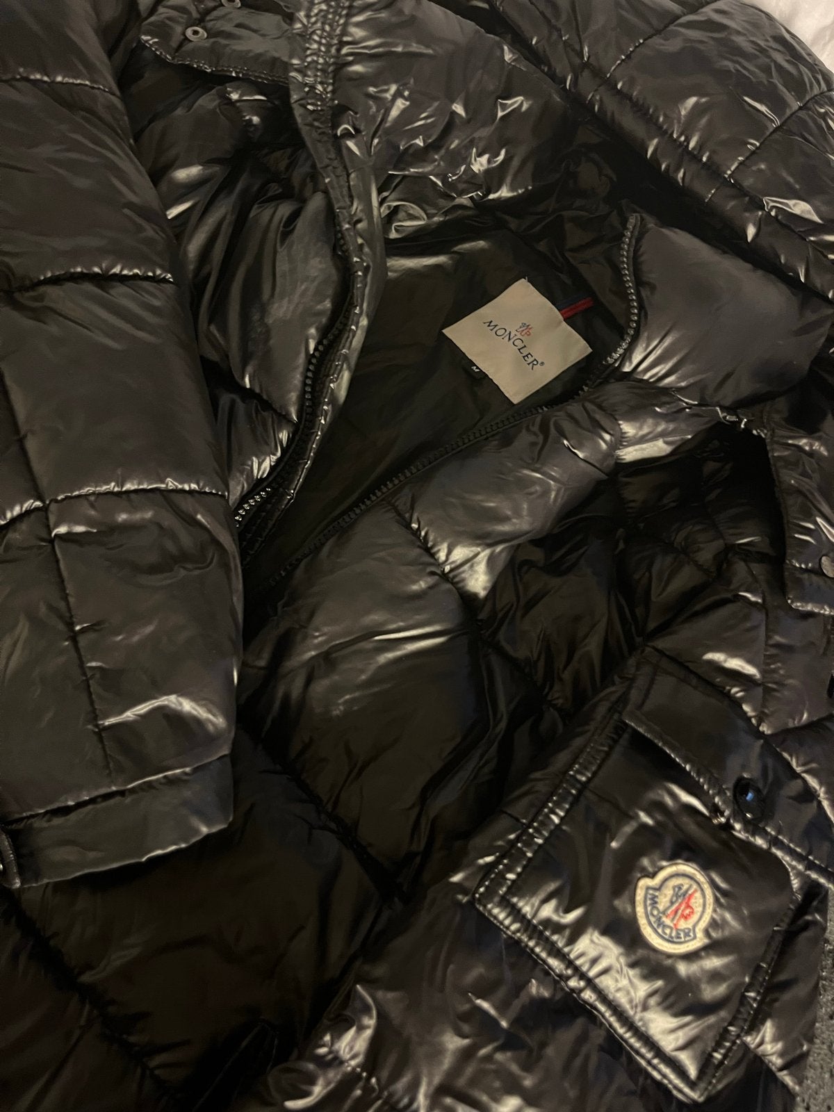Moncler Jas, Ophalen of Verzenden, Zo goed als nieuw, Maat 48/50 (M), Zwart